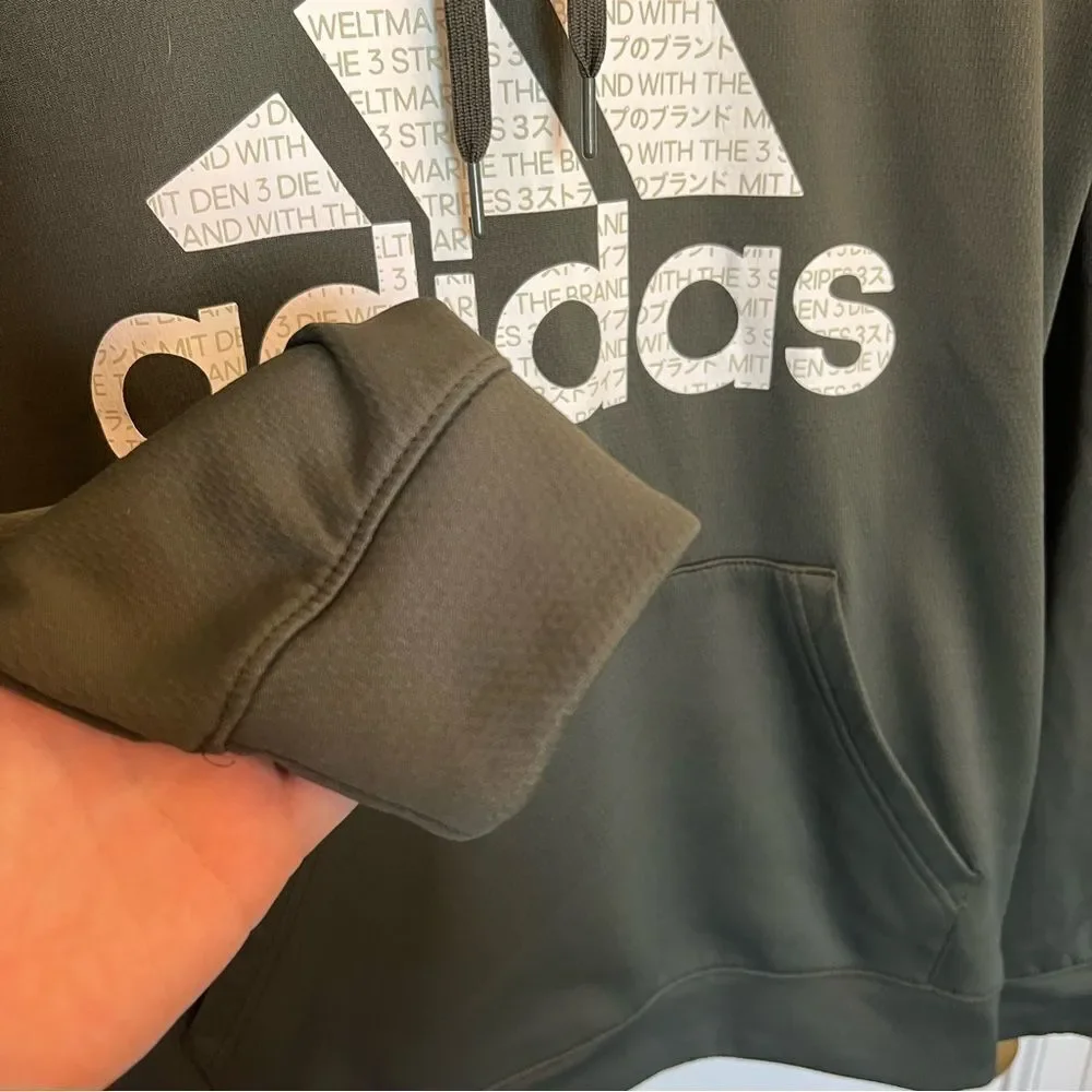 Adidas Men's Forest Green Hoodie